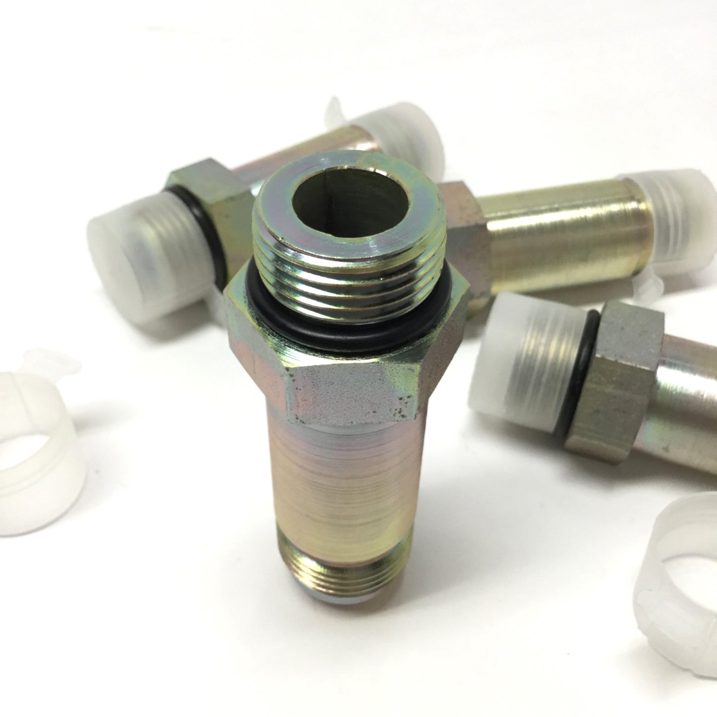 New – Open box Lot of 4 6400L-12-12 Hydraulic Male Adapter, Long, 3/4" JIC 37° Flare x 3/4" ORB