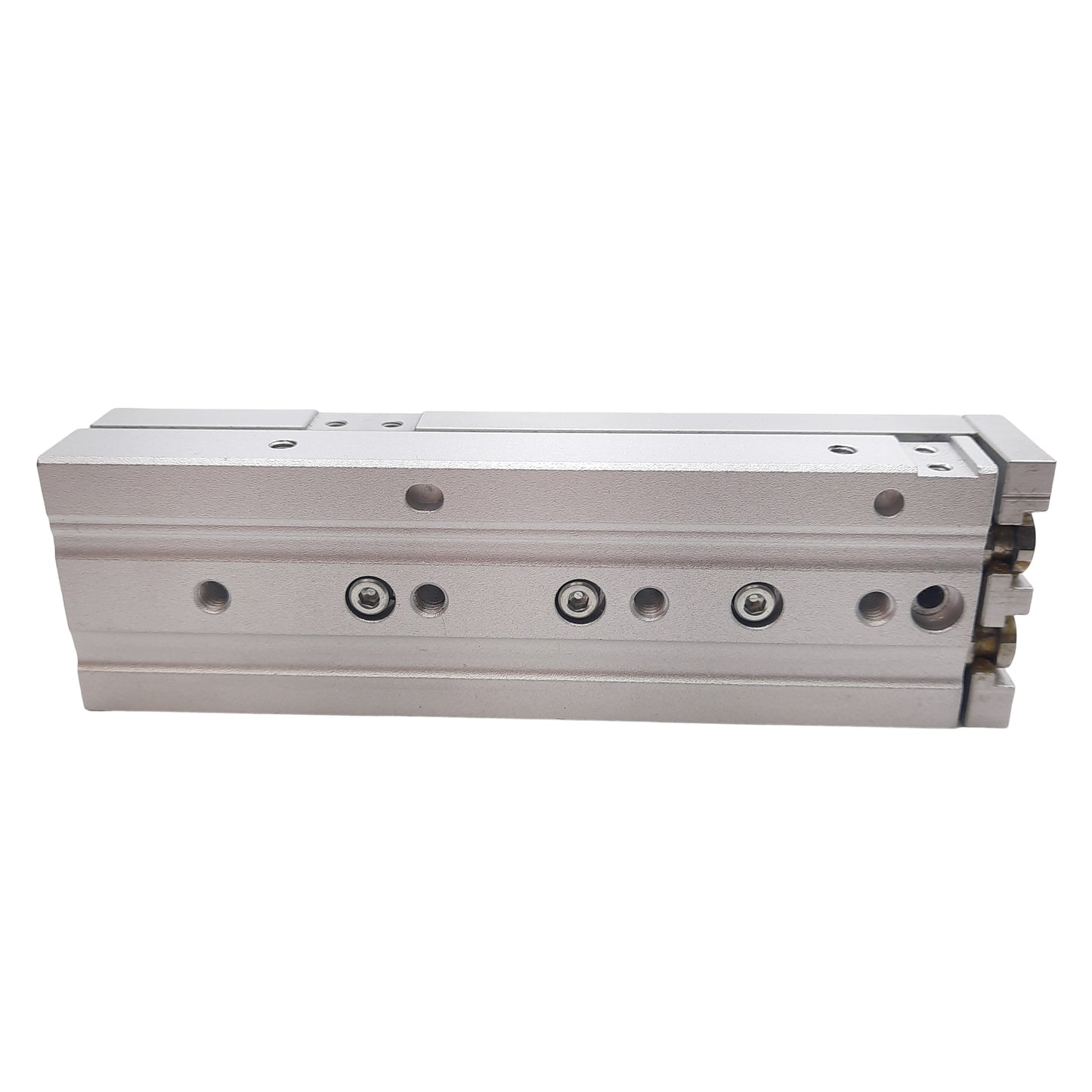 Used SMC MXS6-50 Pneumatic Slide Table, 50mm Stroke, ø6mm Bore, 0.15-0.7MPa, M3x0.5