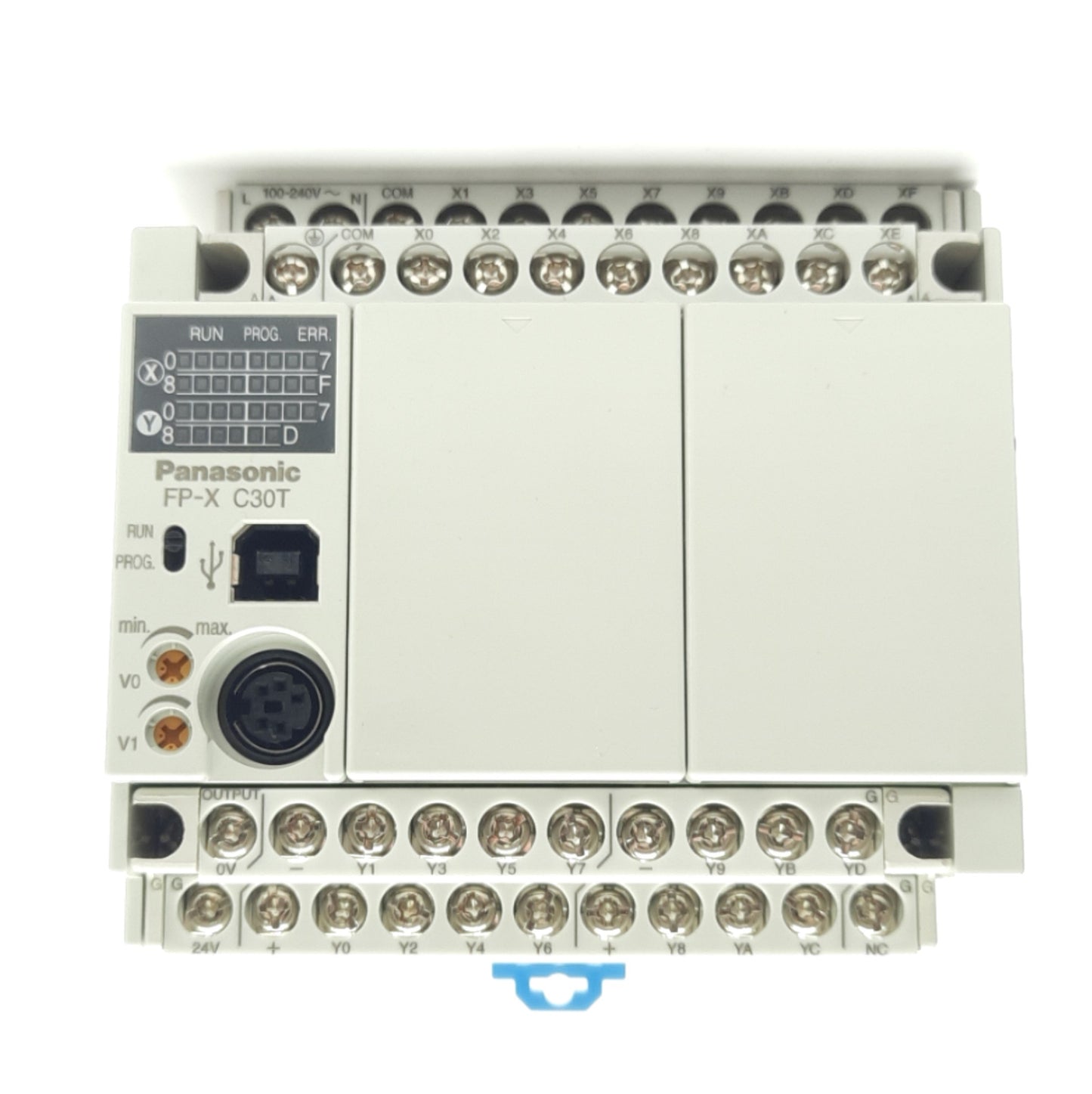 Used Panasonic FP-X C30T PLC Control Unit 16 DC Inputs,14 Relay Outputs 24VDC