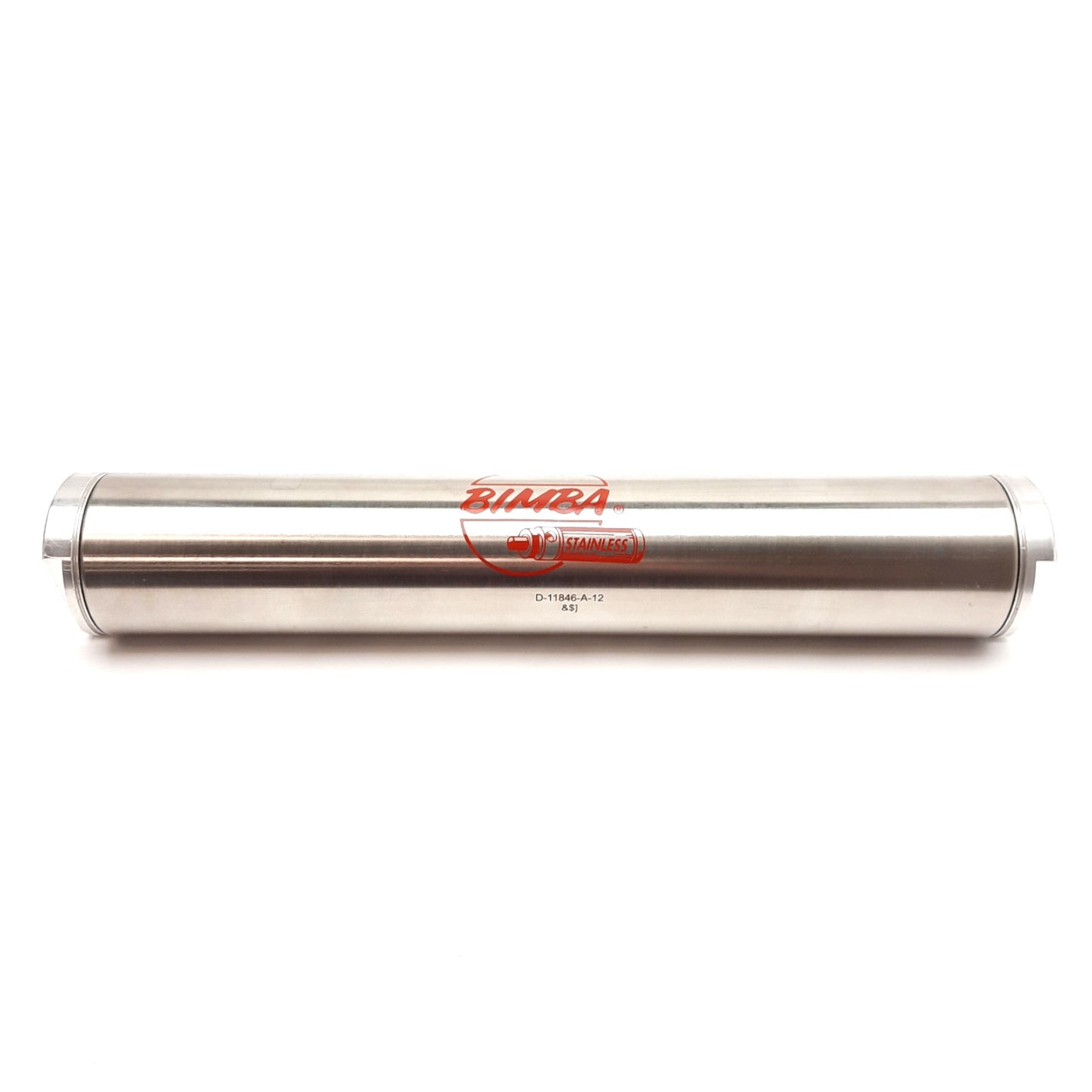 Used Bimba D-11846-A-12 Air Reservoir, 2.5in Bore, 250PSI, 1/4in NPT Ports, 304SS