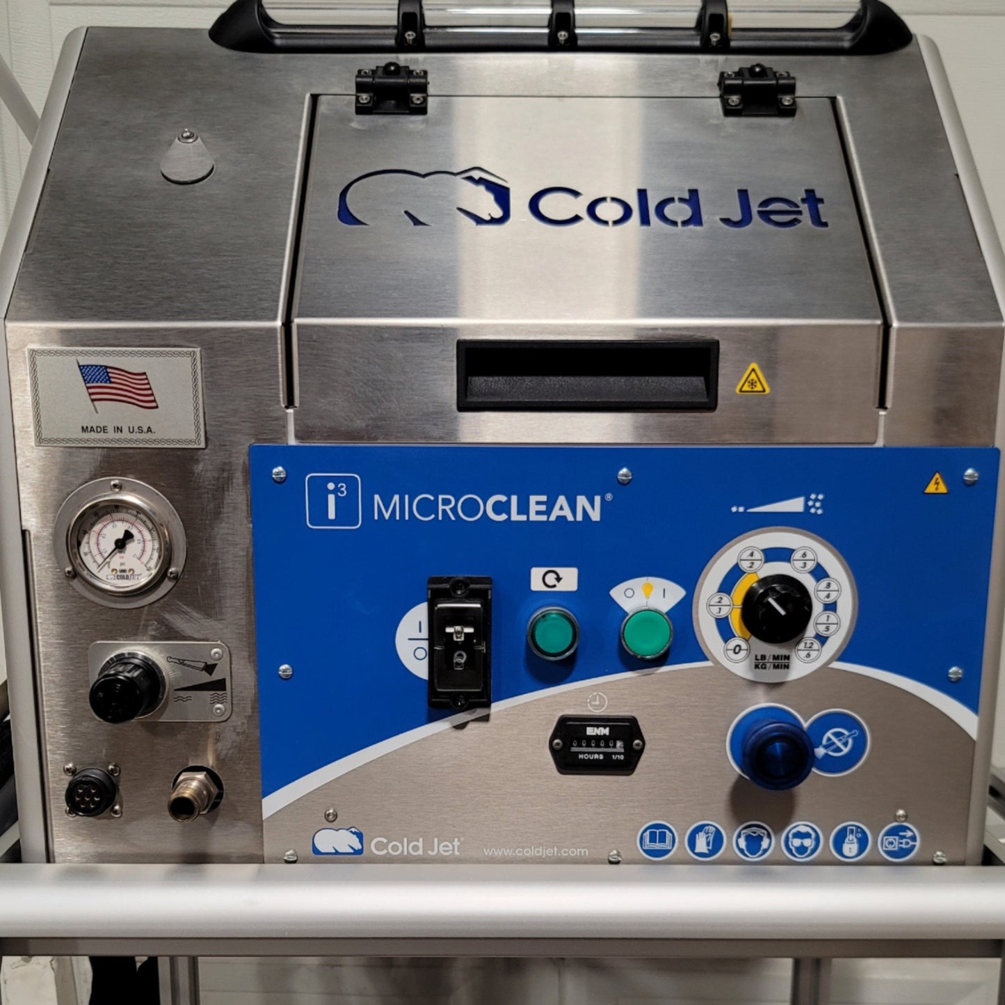 Used Cold Jet 2A0169-G1-E i³ MicroClean Precision Dry Ice Blaster 0-1.2lbs/min 140psi