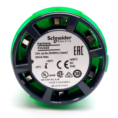 Used Schneider Electric XVUC23 Modular LED Tower Light, Green, ø60mm, 24VAC/DC