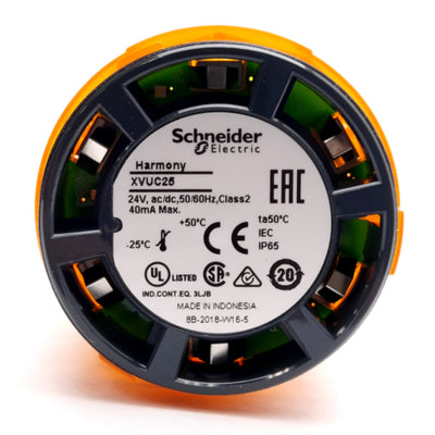 Used Schneider Electric XVUC25 Modular LED Tower Light, Amber, ø60mm, 24VAC/DC