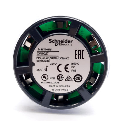 Used Schneider Electric XVUC27 Modular LED Tower Light, White, ø60mm, 24VAC/DC