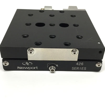 Used Newport 426 Low-Profile Manual Crossed-Roller Linear Stage, 25mm Travel, 1/4-20
