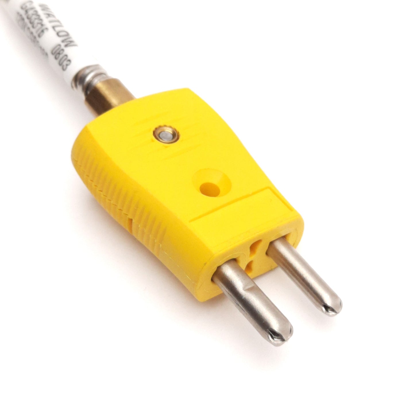 Used Watlow 12DKCGB018D Type K Thermocouple, 3/16"x1" Sheath, 18" Lead, Grounded