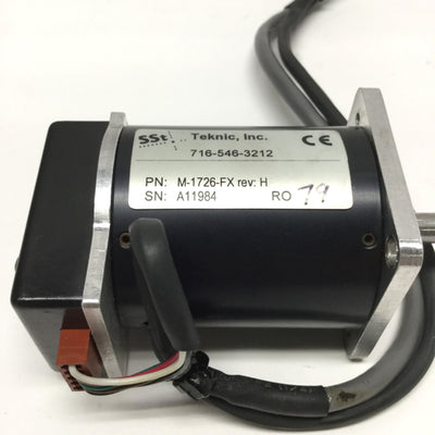 Used Teknic M-1726-FX Brushless Servo Motor 20-90VDC NEMA 17 w/4000 count/rev Encoder