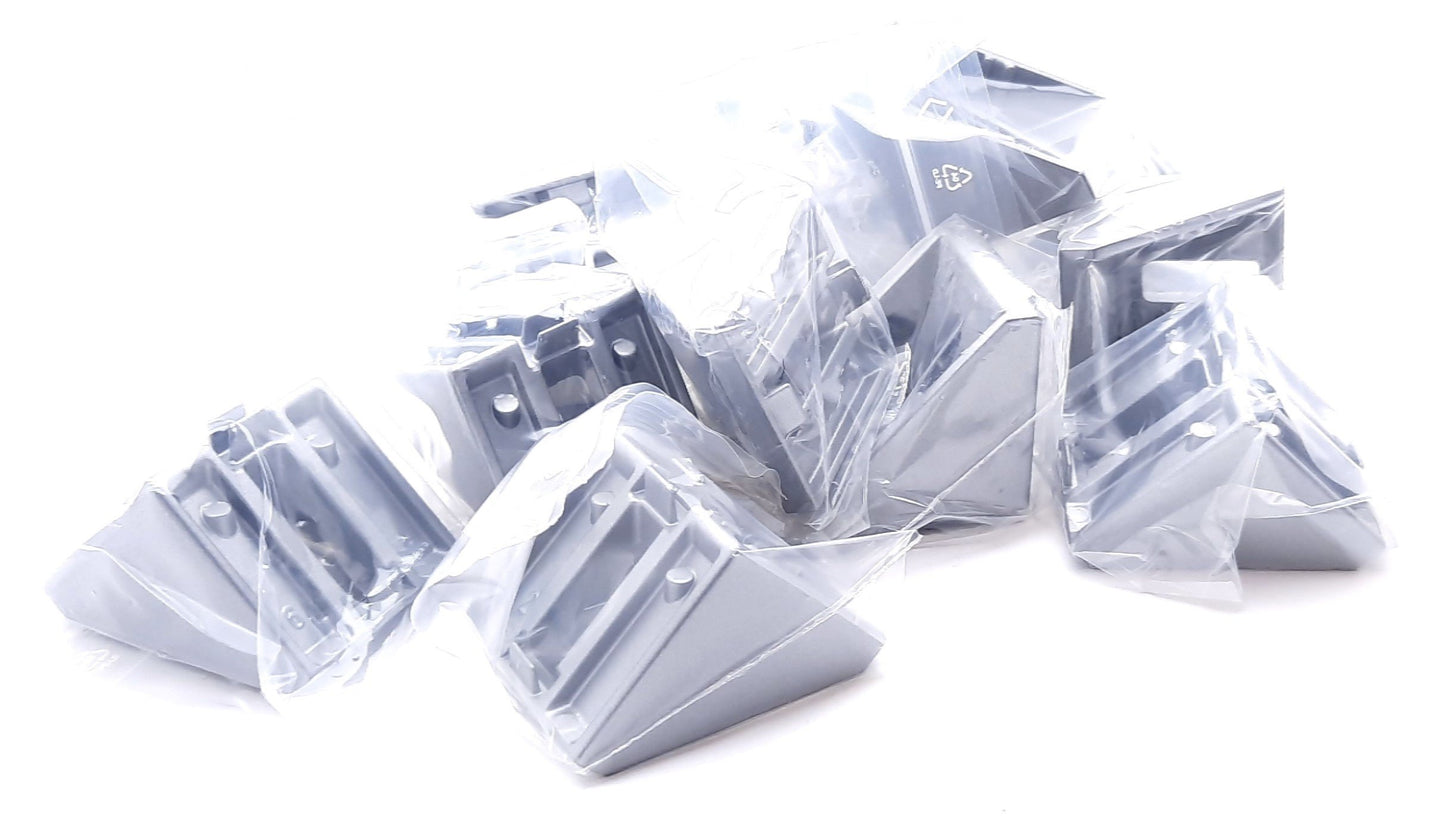 New Lot of 13 80/20 14075 39mm Slotted Inside Corner Bracket 40 Series 2 Hole