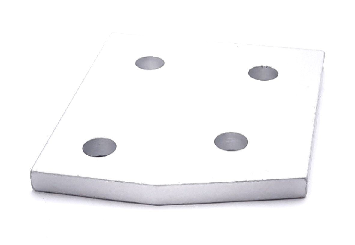 New Lot of 10 80/20 4110 15 Degree Angled Flat Plate 10 Series 4 Hole