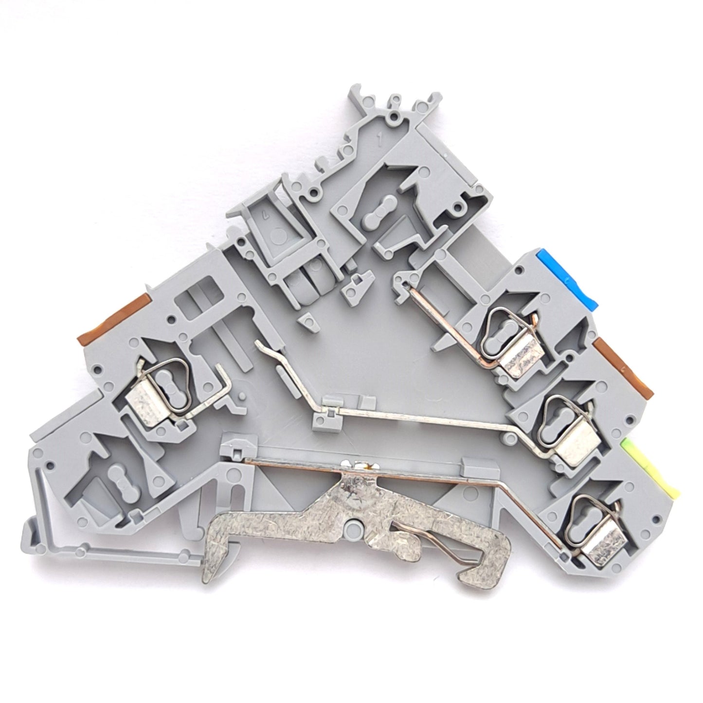 New – Open box Lot of 6 Wago 280-575 3-Conductor Terminal Block w/ Ground Contact, 125V 5A