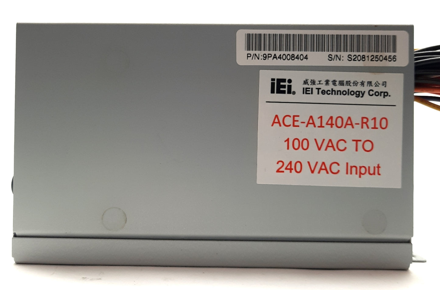 Used IEI ACE-A140A-R10 Computer Power Supply 400W 20-Pin ATX 8x Molex 2x FDD 1x P10