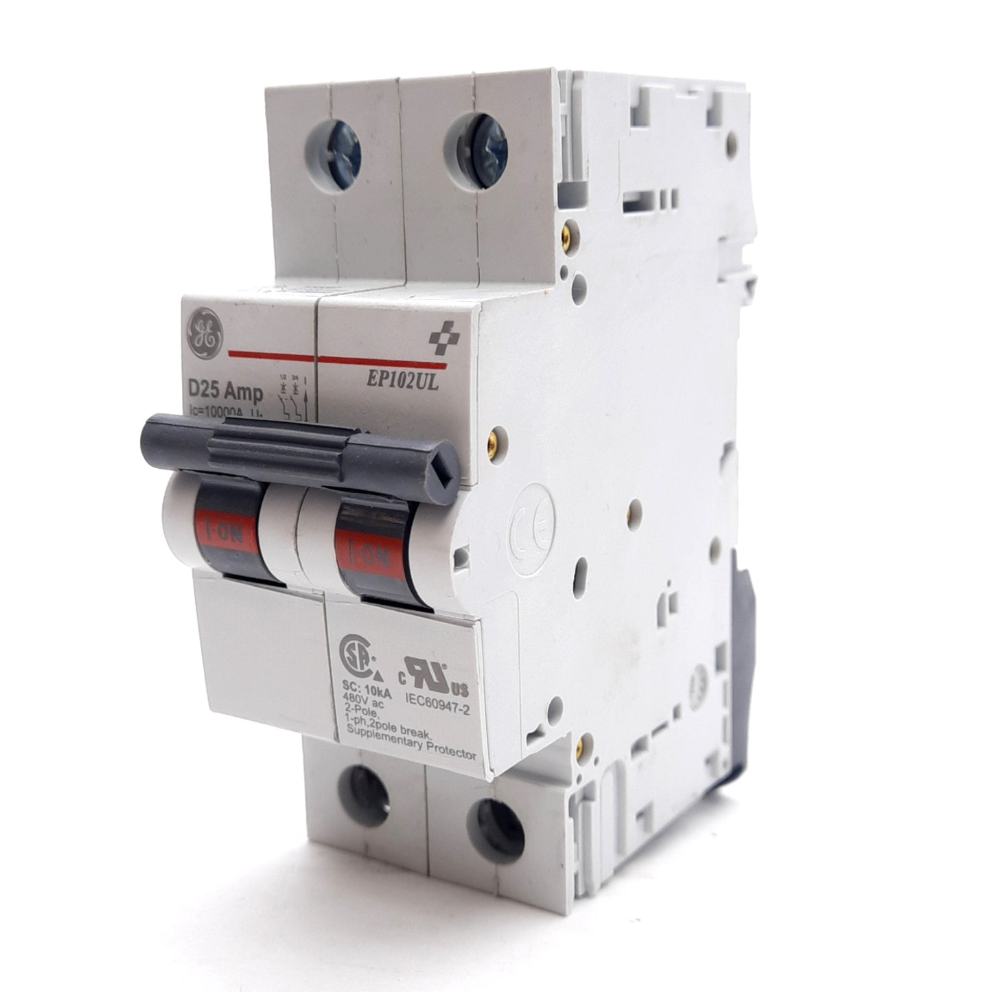 New General Electric EP102ULD25 Circuit Breaker, 2-Pole, 277/480VAC 25A, D Curve