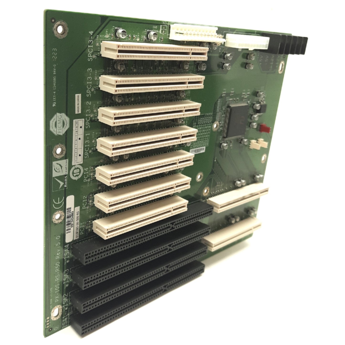 Used IEI PX-10S-RS-R50 Single Board Computer Backplane 5x ISA, 7x PCI, PICMG 1.0