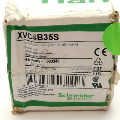 New Schneider Electric XVC4B35S Tower Stack Light, 40mm, Red Orange Green LED, 24V