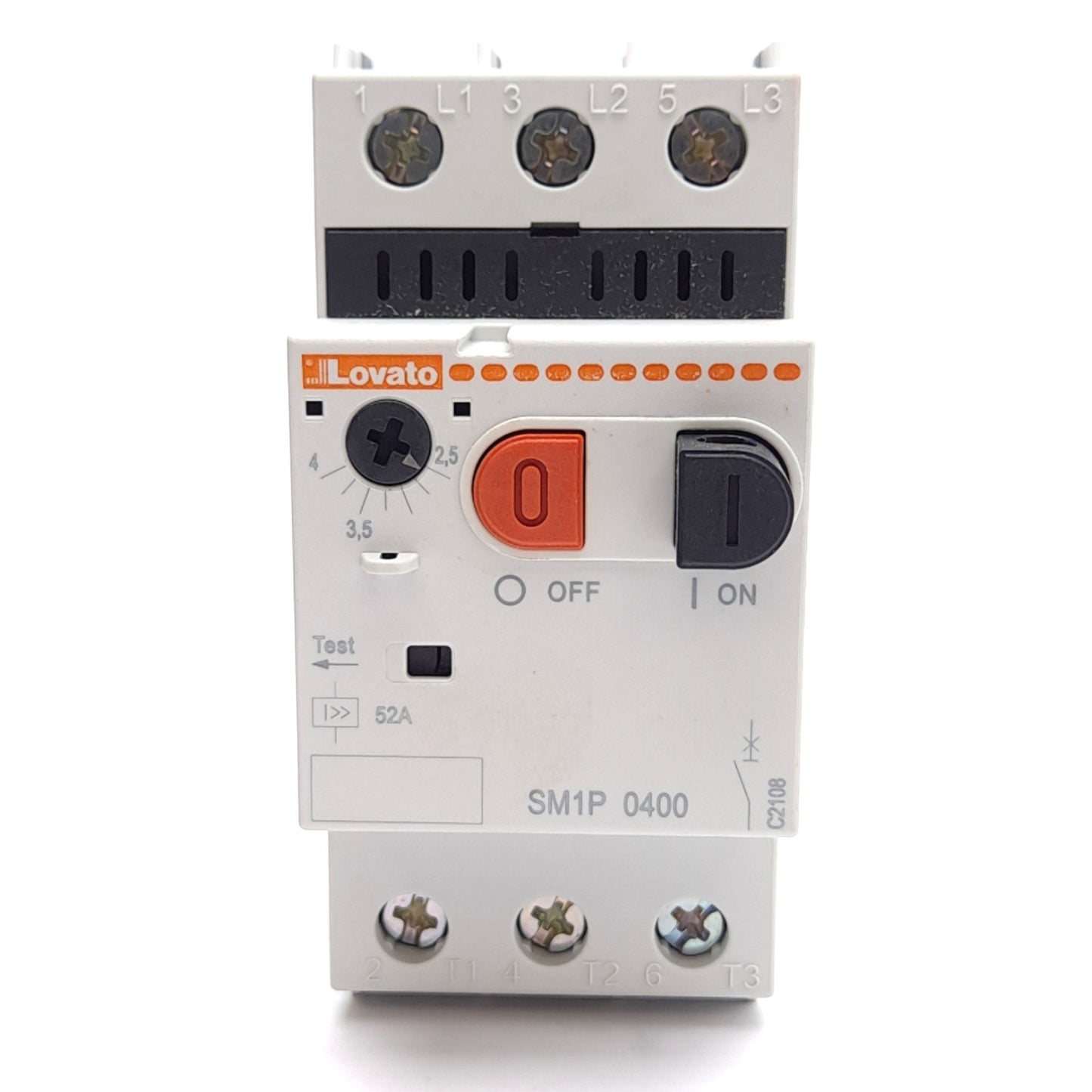 New Lovato SM1P0400 Motor Protection Circuit Breaker, 3 Poles, 1HP, 2.5-4A Range