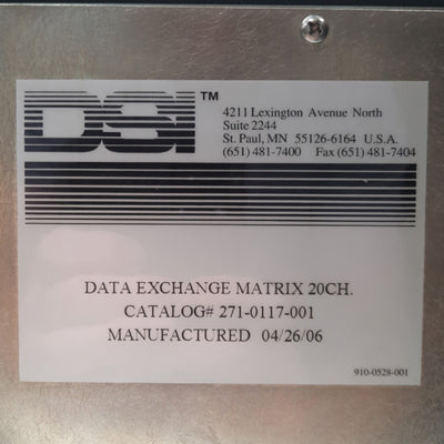 Used DSI 271-0117-001 Data Exchange Matrix 20 Channel PSU for Dataquest A.R.T. System