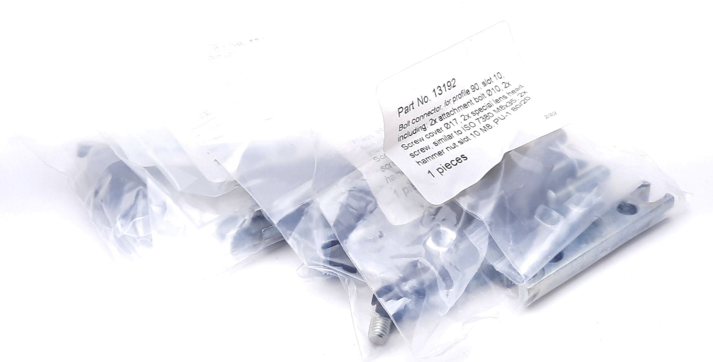 New Lot of 6 80/20 13192 Aluminum Extrusion Steel Bolt Connector Series 45