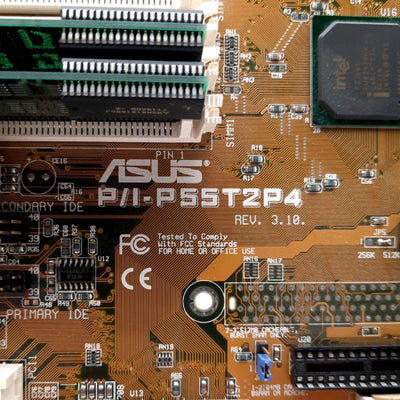 Used ASUS P/I-P55T2P4 Motherboard Intel Pentium 166MHz 16MB 4x PCI 3x ISA Socket 7