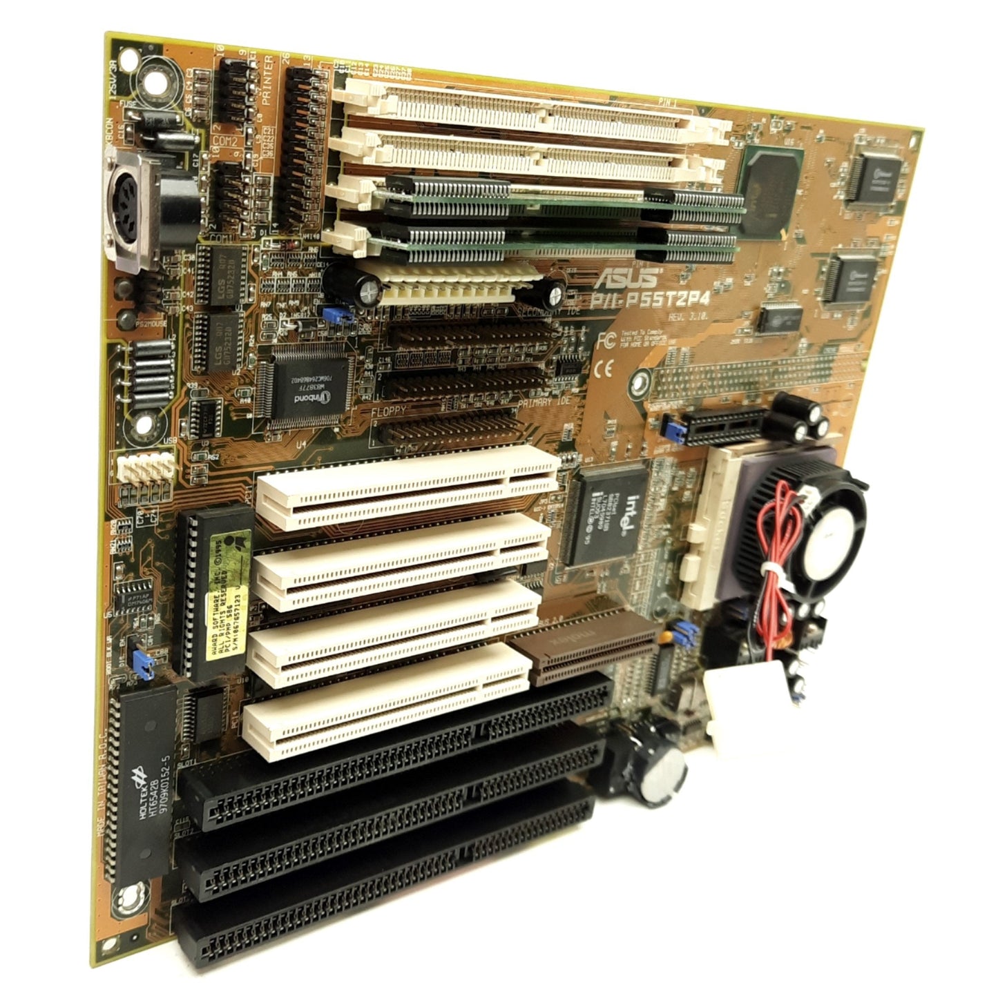 Used ASUS P/I-P55T2P4 Motherboard Intel Pentium 166MHz 16MB 4x PCI 3x ISA Socket 7