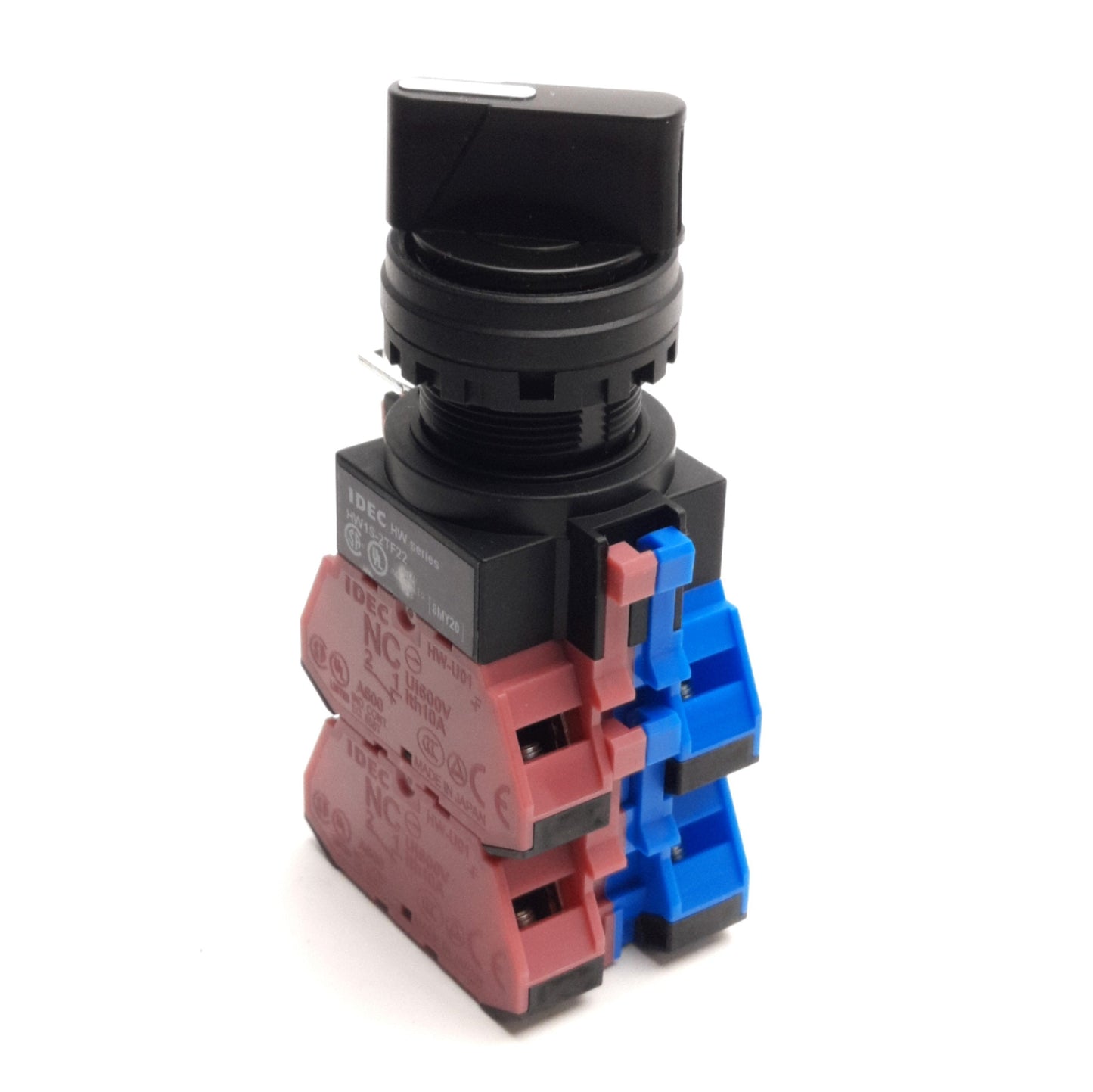 New Idec HW1S-2TF22 22mm Selector Switch, 2-Position Maintained, 2NO+2NC 600V 10A