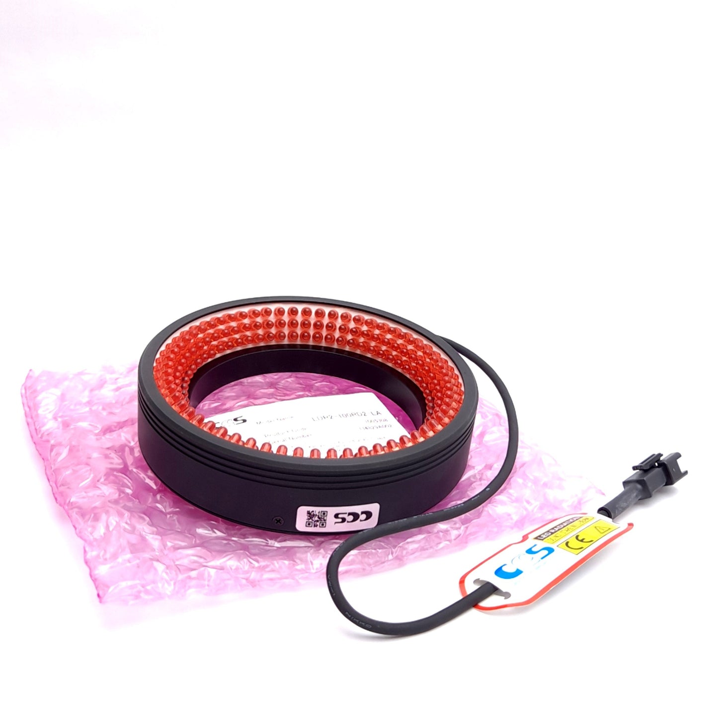 New CCS LDR2-100RD2-LA Machine Vision Ring Light, Red 630nm, 100mm OD, 70mm ID