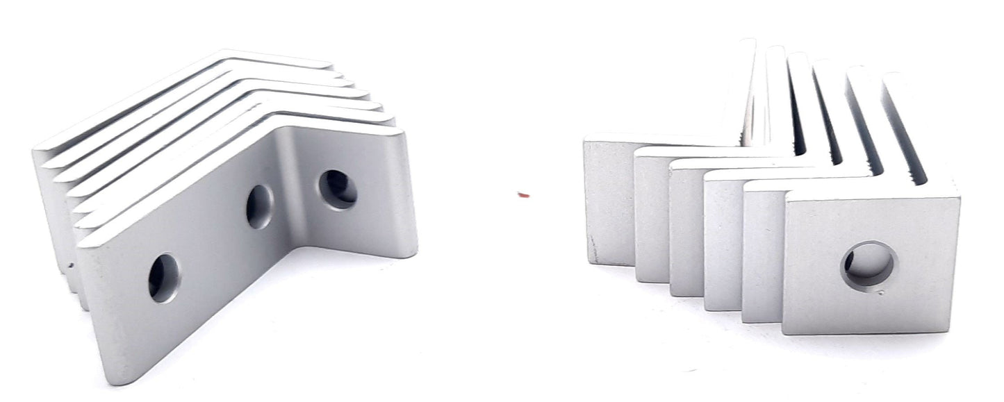 New Lot of 13 80/20 20-4176 Inside Corner Bracket 20 Series 3 Hole 40mm x 18mm