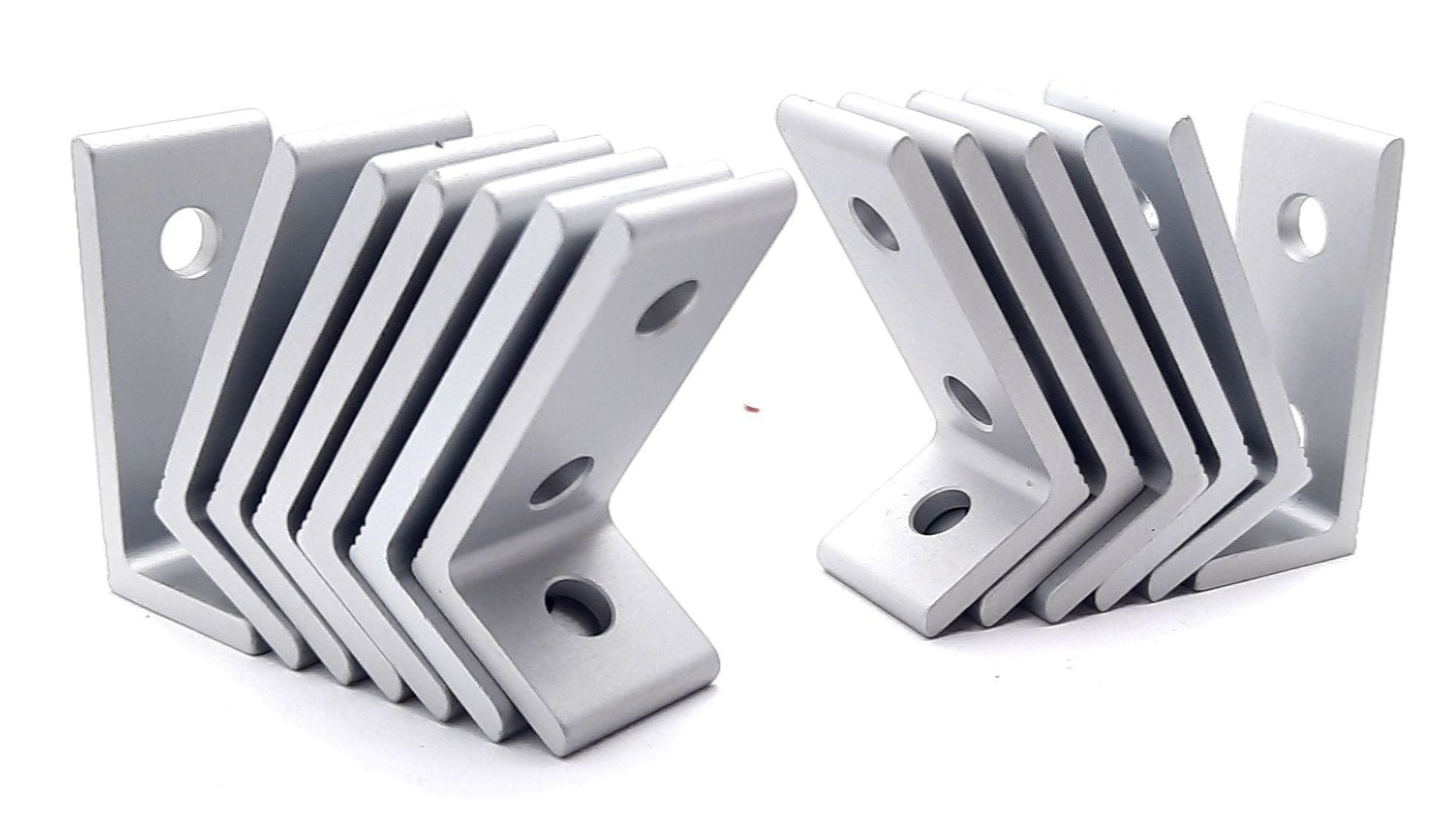 New Lot of 13 80/20 20-4176 Inside Corner Bracket 20 Series 3 Hole 40mm x 18mm