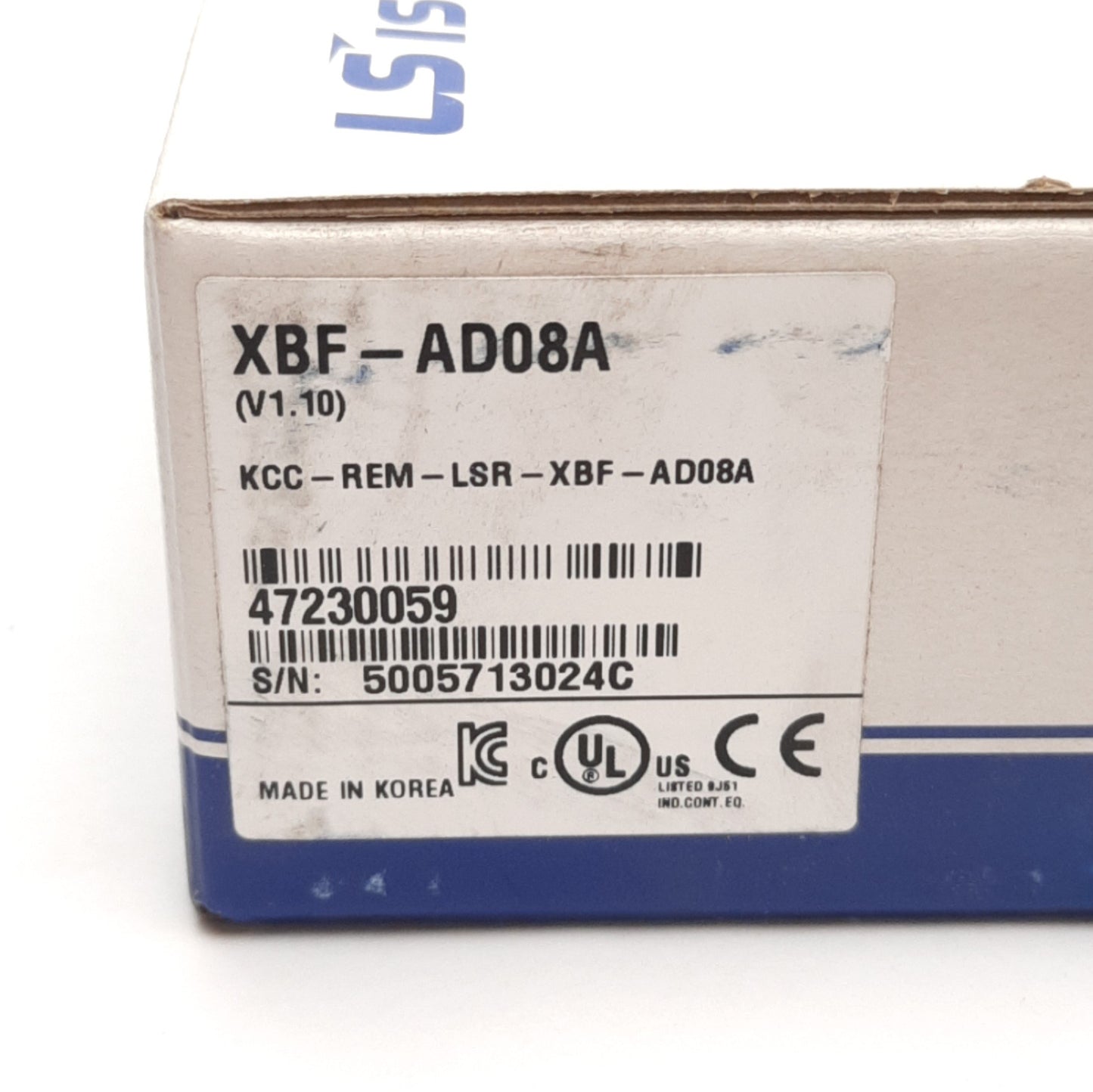 New LS Electric XBF-AD08A Analog Input Module 24VDC, 20mA/10VDC Input, 8-Channel