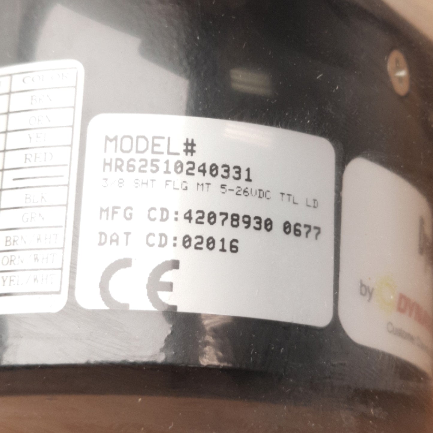 New Dynapar HR62510240331 Rotary Encoder, 1024ppr, 3/8" Shaft, 2.06" Flange, 5-26VDC