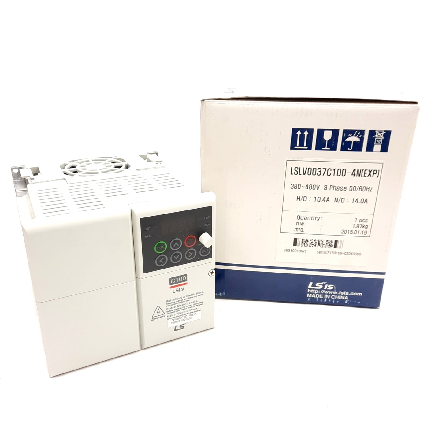 New LS LSLV0037C100-4N(EXP) Inverter, 3PH 380-480VAC Input, 380-480V Output, 6.1kVA