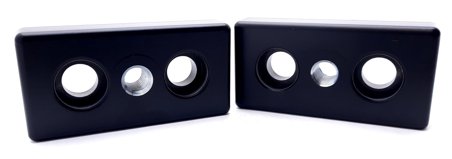 New Lot of 2 80/20 14030 Center Tap Base Plate 45 Series, M12 x 1.75, 90mm x 45mm