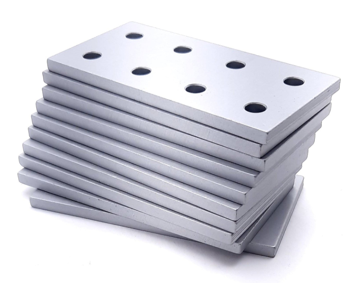 New Lot of 10 80/20 20-4165 Rectangular Flat Plate 20 Series 8 Hole 80mm x 40mm