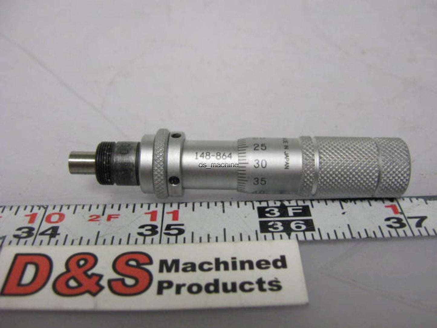Used Mitutoyo 148-864 0 to 13mm Micrometer 0.01mm Graduations ±0.002mm Accuracy
