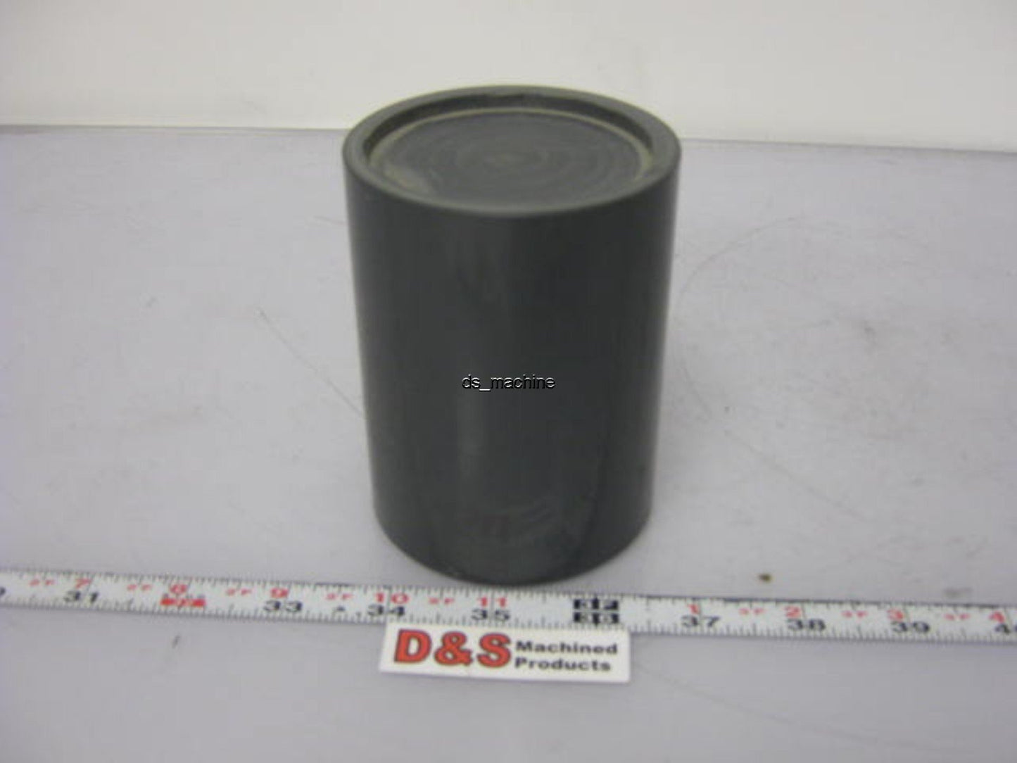 Used PVC Machinable Round Bar Stock 3" Diameter, 3-7/8" Long *Some Imperfections*