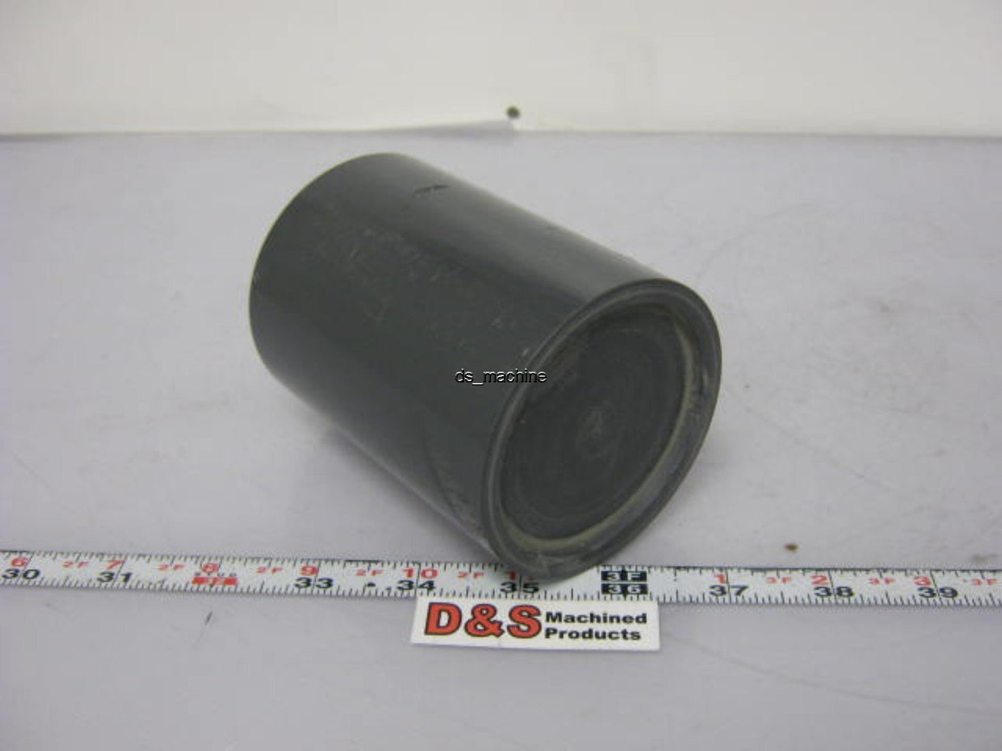 Used PVC Machinable Round Bar Stock 3" Diameter, 3-7/8" Long *Some Imperfections*