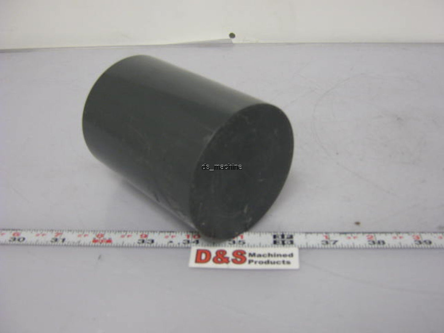 Used PVC Machinable Round Bar Stock 3" Diameter, 3-7/8" Long *Some Imperfections*