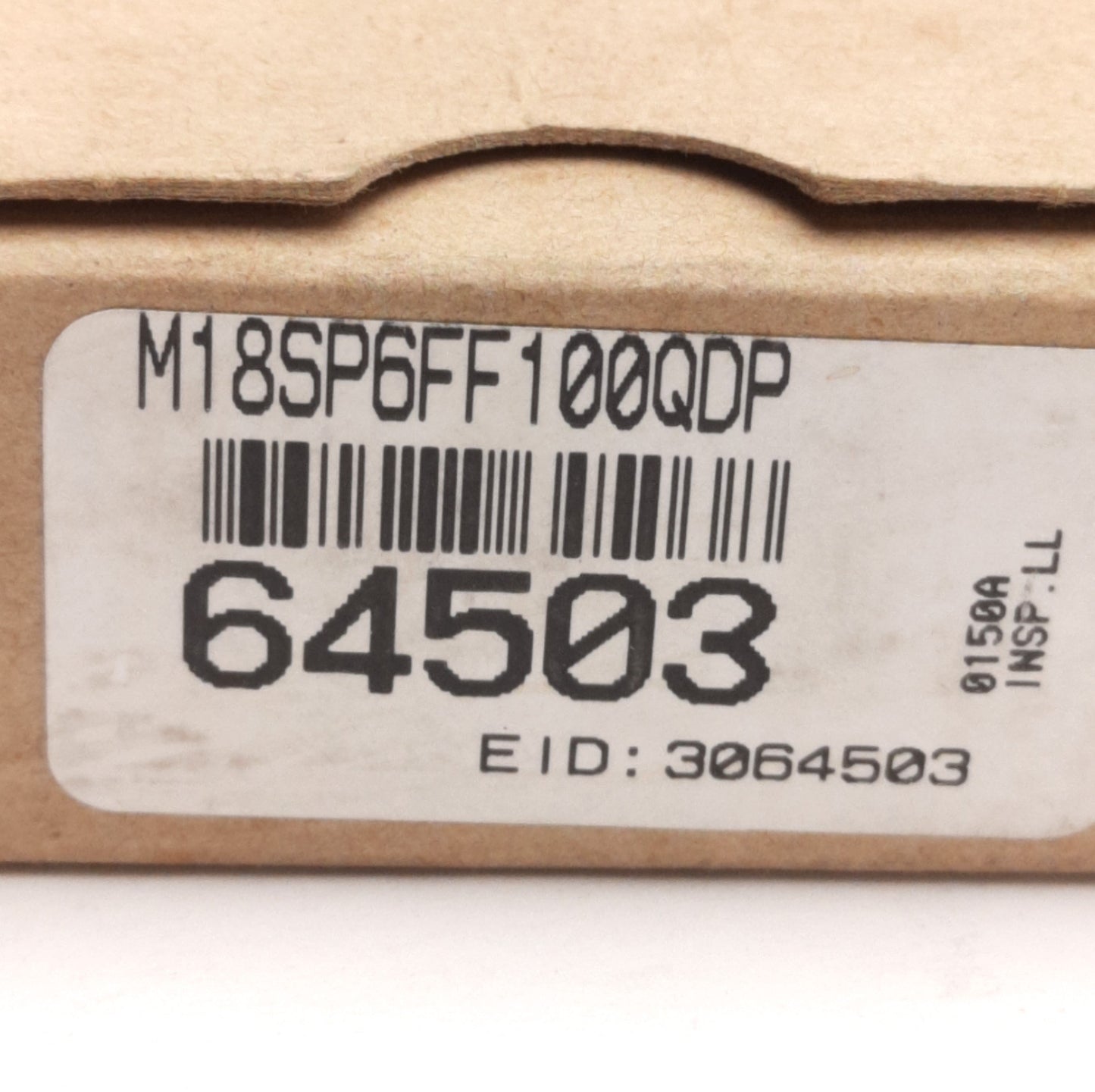 New Banner M18SP6FF100QDP Photoelectric Sensor, 100mm Range, 24VDC, PNP, M12 4-Pin