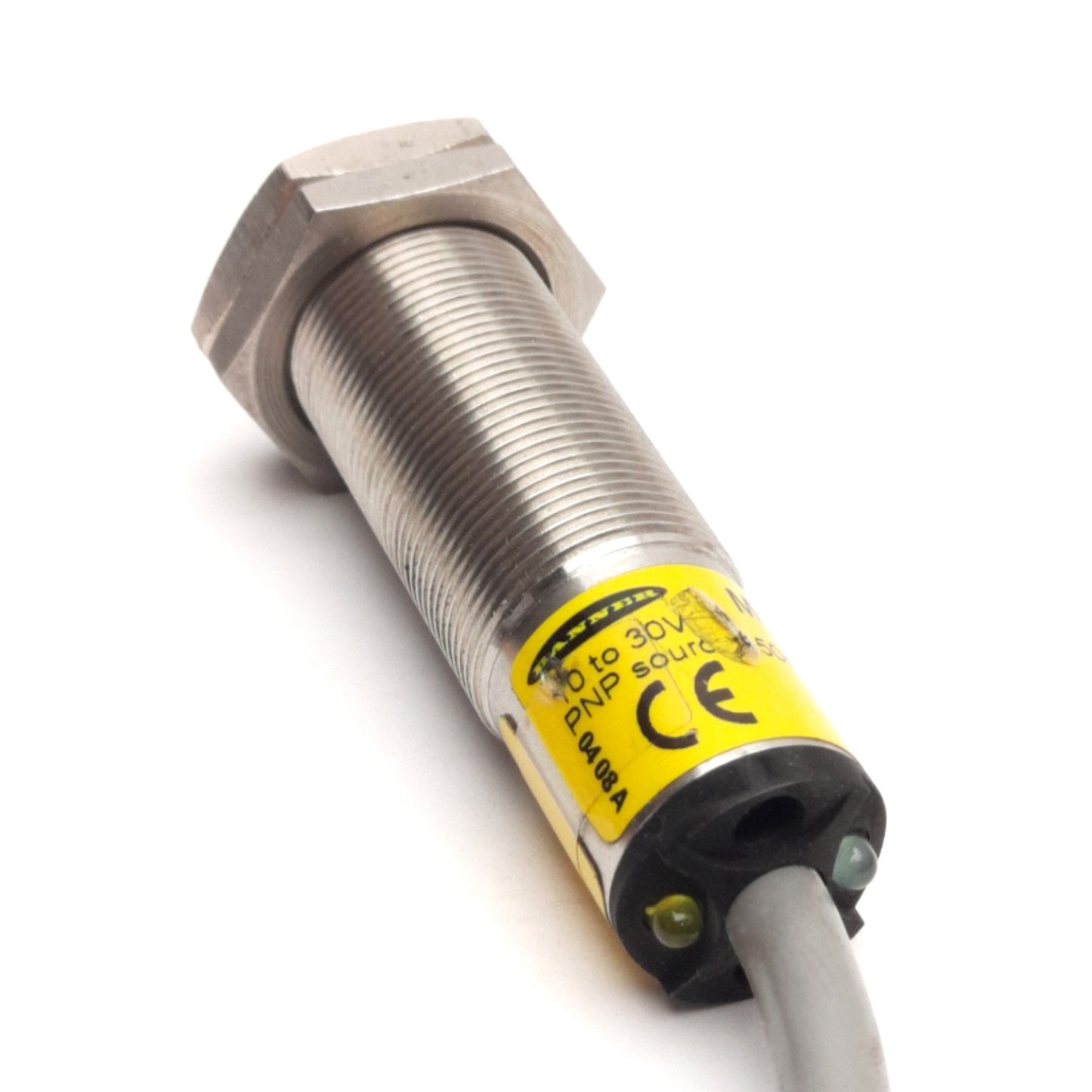 New Banner M18SP6FF100QDP Photoelectric Sensor, 100mm Range, 24VDC, PNP, M12 4-Pin