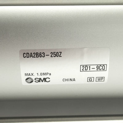 New SMC CDA2B63-250Z Pneumatic Cylinder 63mm Bore, 250mm Stroke, Rc3/8 Ports, 1MPa