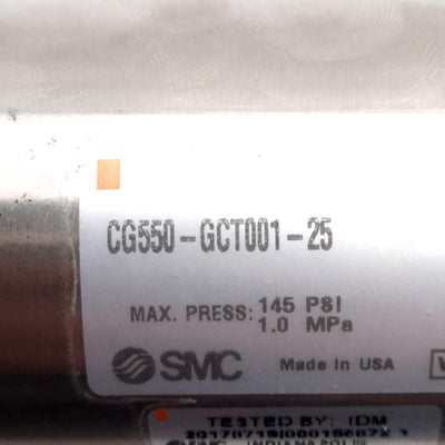 New SMC CG550-GCT001-25 Stainless Steel Cylinder ø50mm Bore, 250mm Stroke, 1/4in NPT