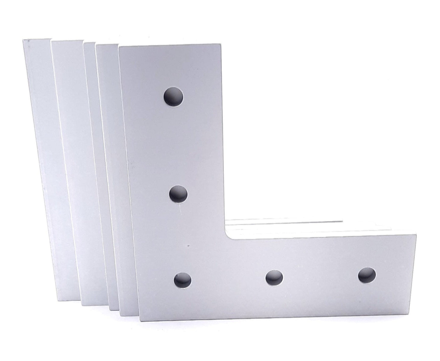 New Lot of 5 80/20 45-4481 Aluminum L Flat Plate 45 Series 5 Hole 135mm x 135mm