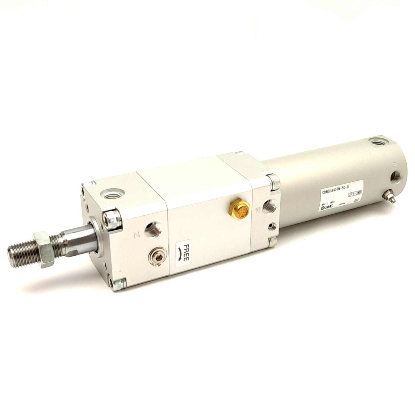 New SMC CDNGUA40TN-50-D Air Cylinder w/ Lock, Double Acting, 40mm Bore, 50mm Stroke
