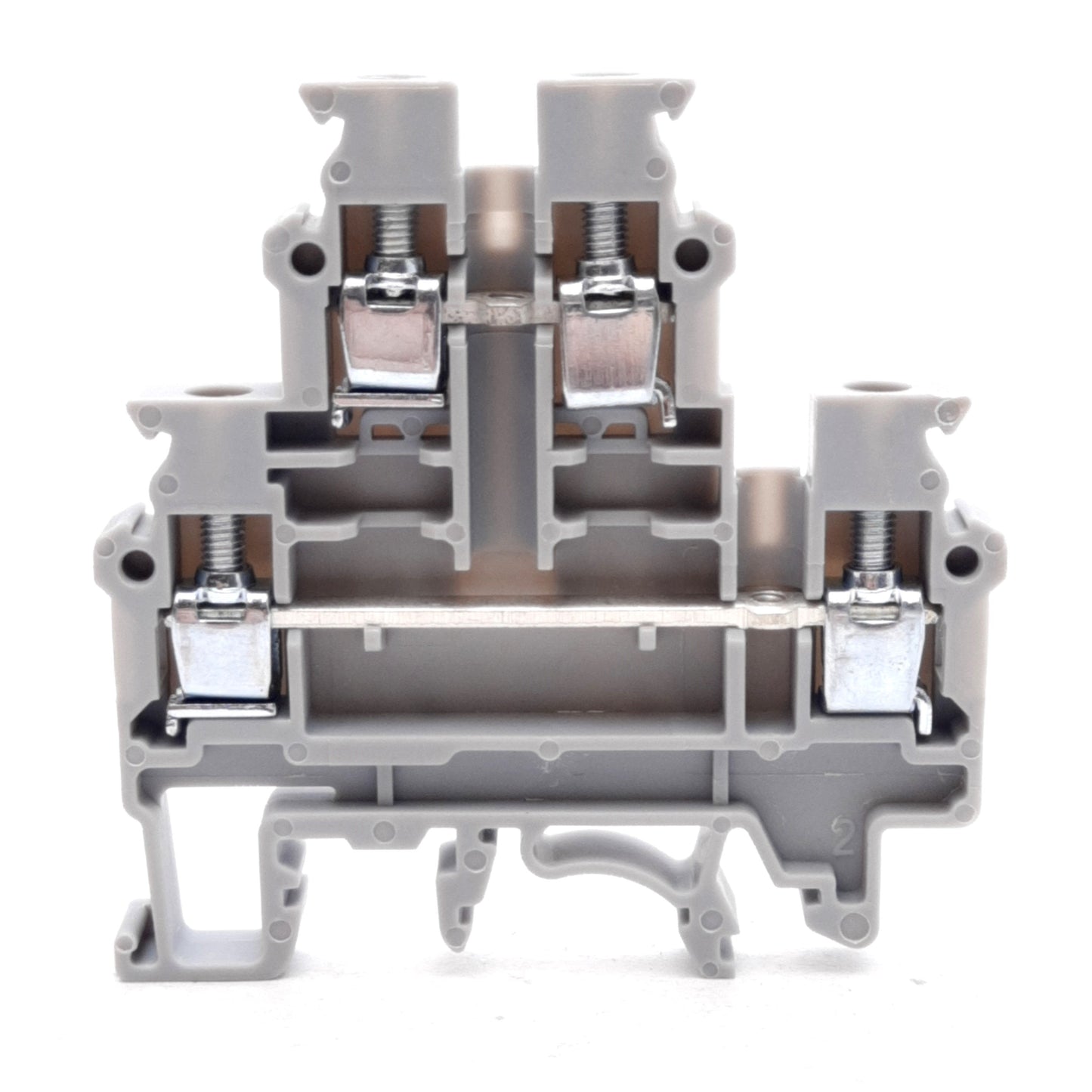 New Lot of 100 Altech CDL4UN Terminal Blocks 2-Level, 4-Position, 300V 35A, DIN Rail