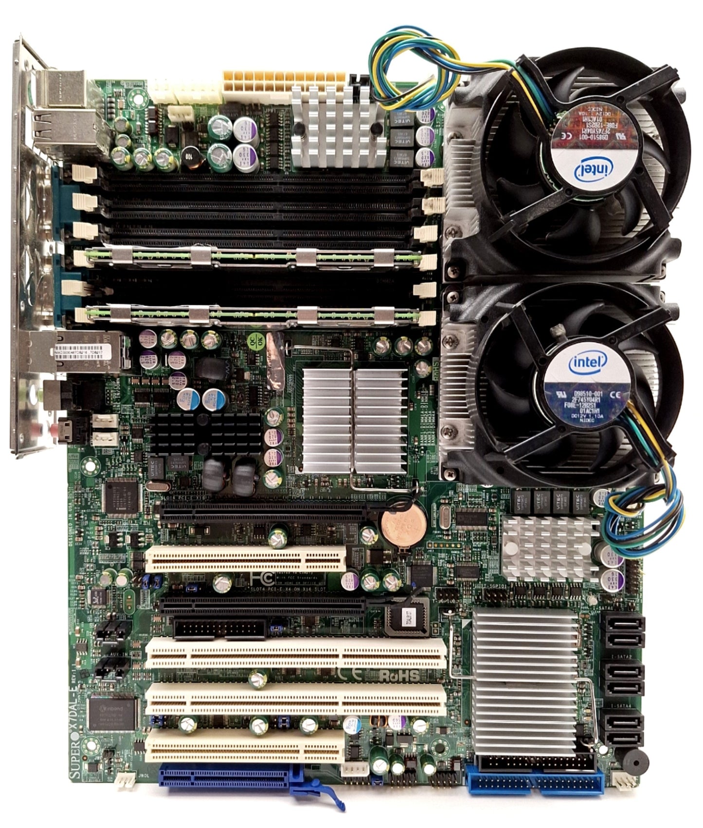 Used Supermicro X7DAL-E Motherboard & CPU, 2x Intel Xeon 4-Core 2.33GHz, 2GB RAM