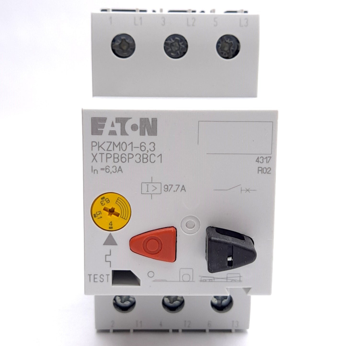 New Eaton PKZM01-6,3 XTPB6P3BC1 Motor Protective Circuit Breaker, 3-Pole, 4-6.3A