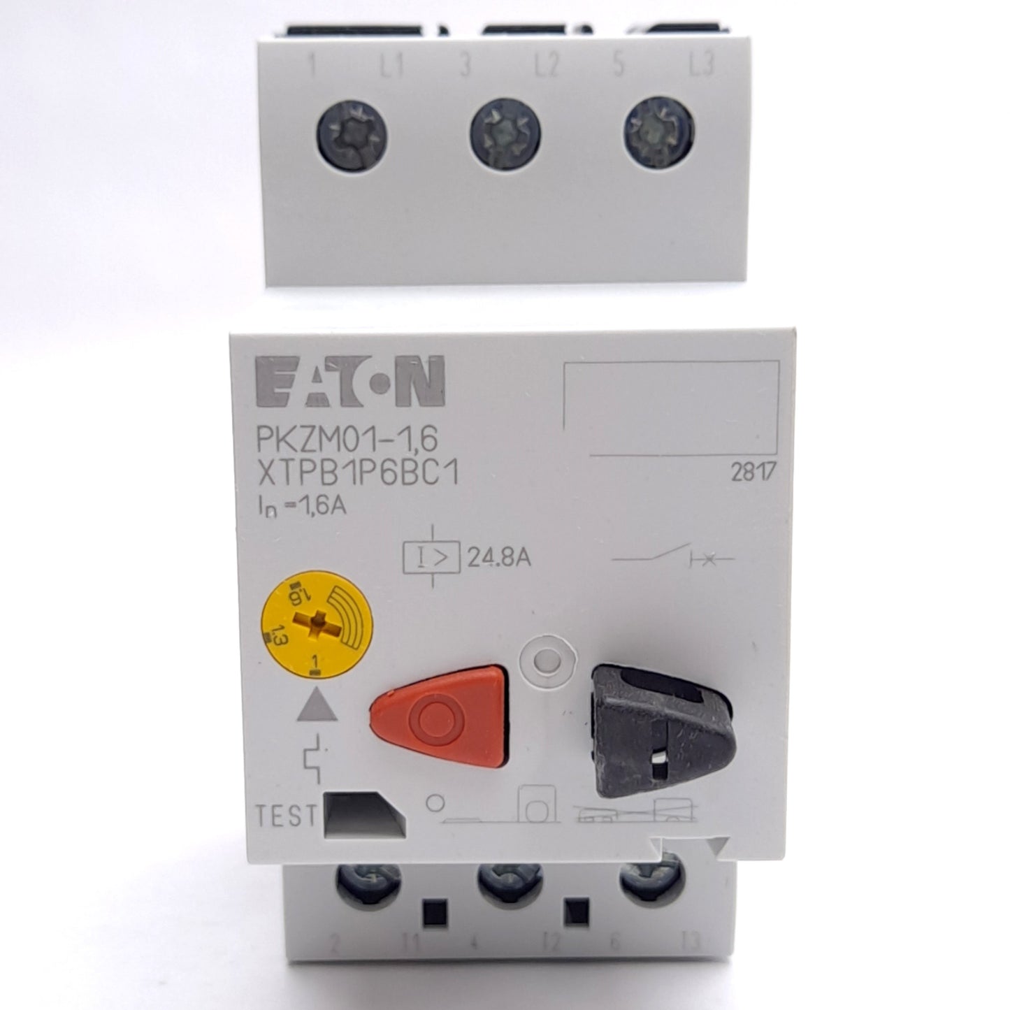 New Eaton PKZM01-1,6 XTPB1P6BC1 Motor Protective Circuit Breaker, 3-Pole, 1-1.6A