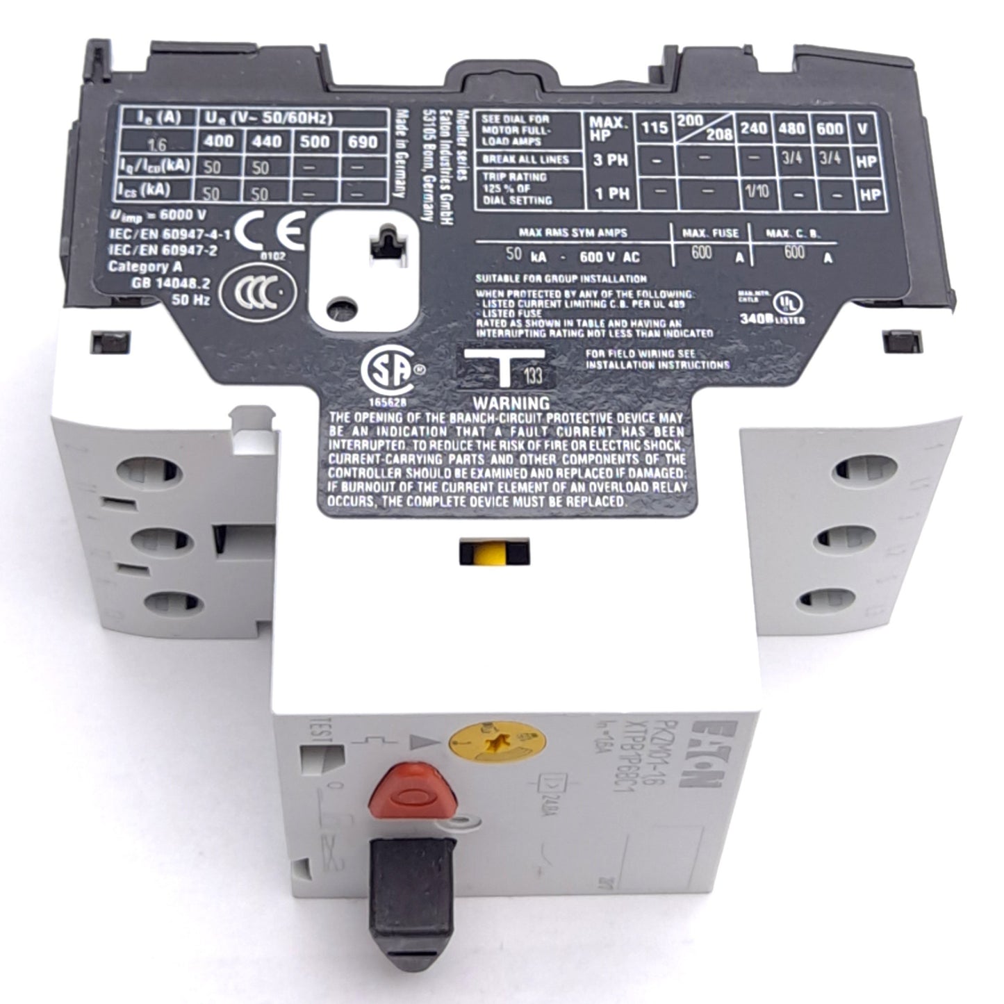New Eaton PKZM01-1,6 XTPB1P6BC1 Motor Protective Circuit Breaker, 3-Pole, 1-1.6A