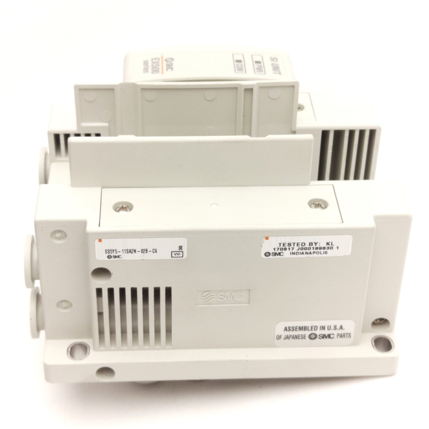 New SMC SS5Y5-11SA2N-02B-C6 EX500 Pneumatic Manifold 2-Station,16 Outputs PNP, 24VDC