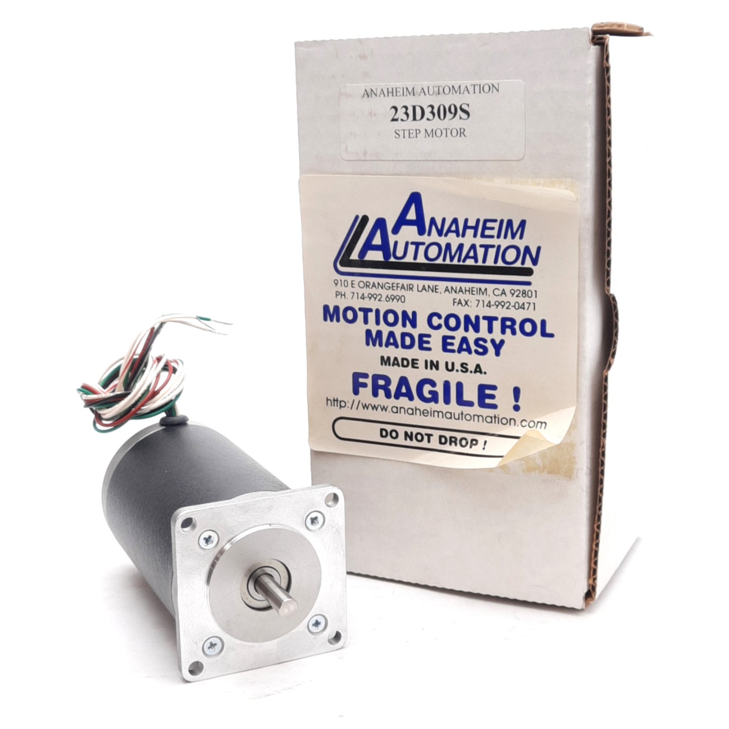 New Anaheim 23D309S Stepper Motor, 1.8°/Step, 2.2VDC 4.6A, 150oz-in, NEMA 23
