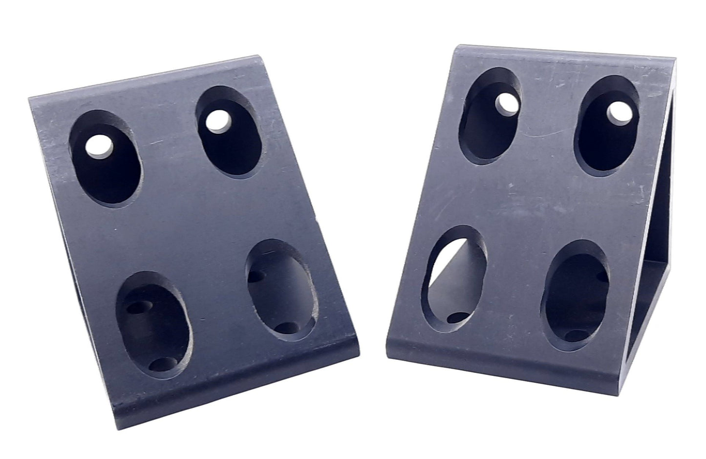 New Lot of 2 80/20 40-4338-Black Gusseted Inside Corner Bracket 40 Series 8 Hole